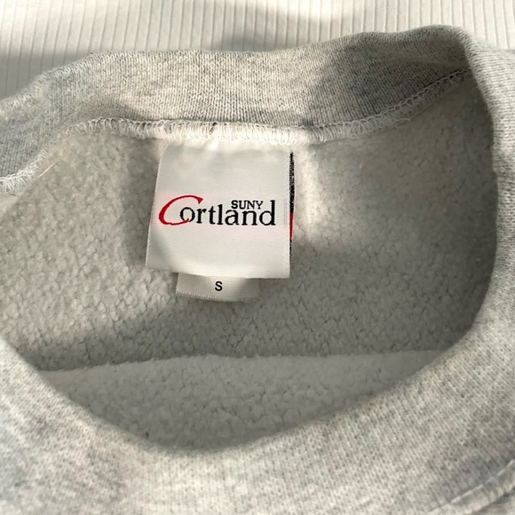 SUNY Cortland gray college sweatshirt, EUC, size small - Picture 6 of 6